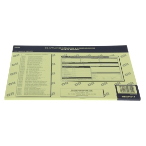Regin Oil Firing Service & Commissioning Record Pad REGPO11