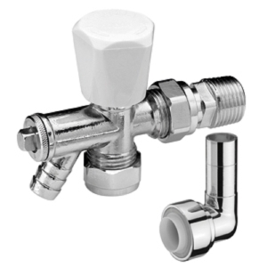Pegler Yorkshire Mercia Drainoff Lockshield Manual Radiator Valves 15mm X 10mm 663005