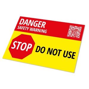 Atom Danger Safety Label - Pack of 10 LBG10