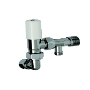 Myson Matchmaster 10mm Lockshield Angle Chrome with Drain Off MASTER10LACD