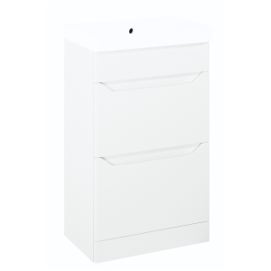 iflo Jalon 2 Drawer Floor Standing Base Unit 500mm (W) X 330mm (D) X 800mm (H) White Matt