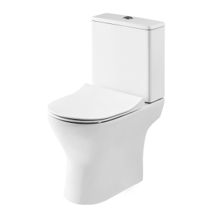Vitellio Slade Rimless Close Coupled Open Back Toilet