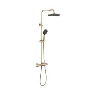 iflo Albany Dual Outlet Thermostatic Shower - Brushed Brass 