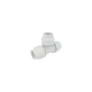 Plumbright White Plastic Push-Fit 22mm Equal Tee 5 Pack MCP SPT67444M